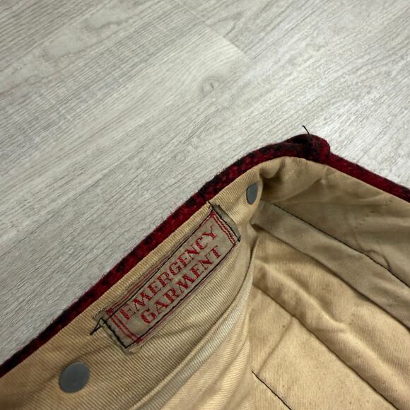 Vintage Mackinaw Emergency Garment Coat & Pants Set Red 1940s Wool Hunting Coat - Picture 12 of 16